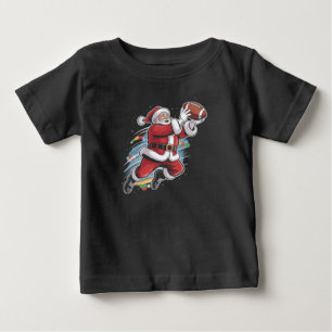 Camiseta Papai Noel Jogando Futebol Americano Natal