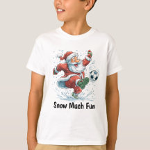 Papai Noel Jogando Futebol na Neve