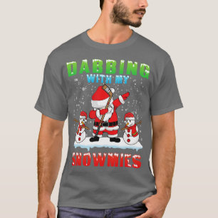 Camiseta Papai Noel Jogando Hockey Com Neves M