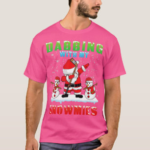 Camiseta Papai Noel Jogando Hockey Com Neves M