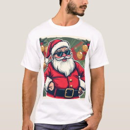 Camiseta Papai Noel Legal com Óculos de Sol da Moda