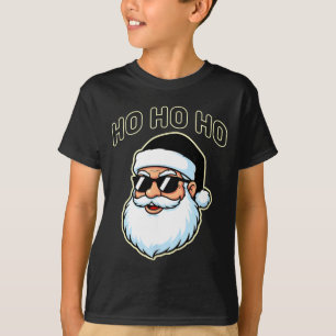 Camiseta Papai Noel Legal de Óculos de Sol Preto Gráfico 2