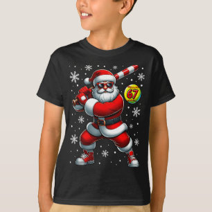 Camiseta Papai Noel Legal de Softbol Natal Divertido 6 7 Me