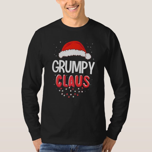 Camiseta Papai Noel Mal-Humorado Roupa de Natal Combinando  (Frente)