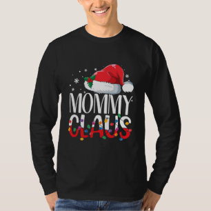 Camiseta Papai Noel Mamãe Família Coordenando Pijamas de Na