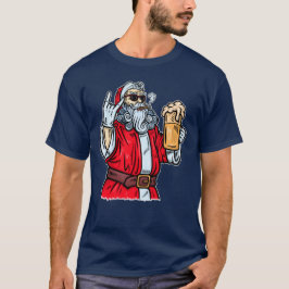 Camiseta Papai Noel Mau, Rocha, Cerveja e Charuto