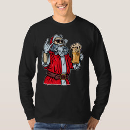Camiseta Papai Noel Mau, Rocha, Cerveja e Charuto
