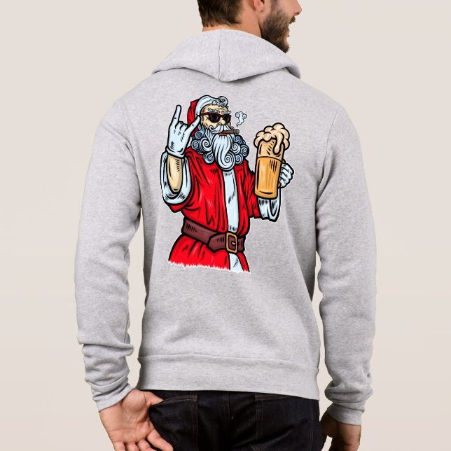 Camiseta Papai Noel Mau, Rocha, Cerveja e Charuto (Verso)