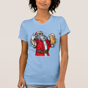Camiseta Papai Noel Mau, Rocha, Cerveja e Charuto