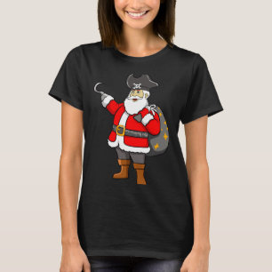 Camiseta Papai Noel menino bucaneiro caribenho pirata de na