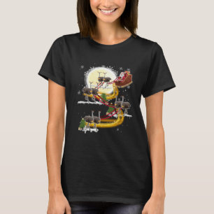 Camiseta Papai Noel montado em avestruz Natal
