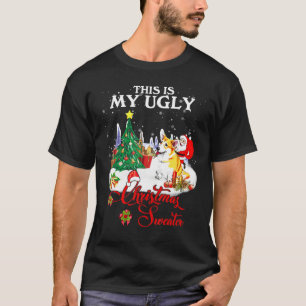 Camiseta Papai Noel Montado Em Corgi Galês Este É Meu Natal