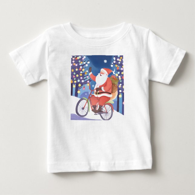 Camiseta Papai Noel motociclista (Frente)