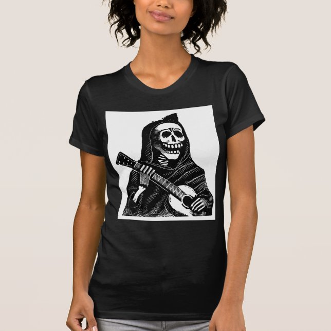 Camiseta Papai noel Muerte (Ceifador mexicano) que joga a (Frente)