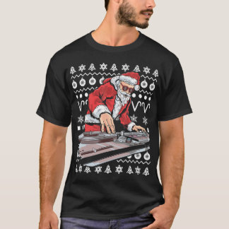 Camiseta Papai Noel Music DJ Tackly Christmas Ugly Xmas T-S