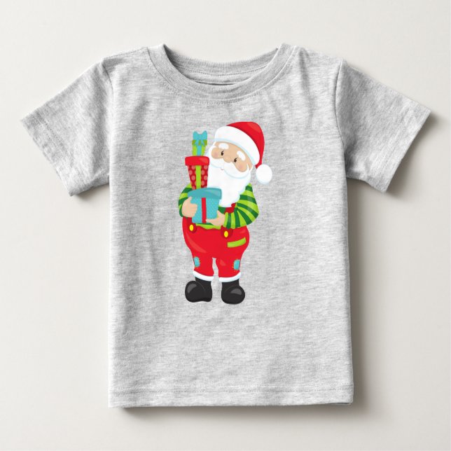 Camiseta Papai Noel, Natal, Natal, Presentes, Presentes (Frente)