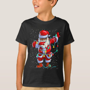 Camiseta Papai Noel Natal Negro Afro-Americano