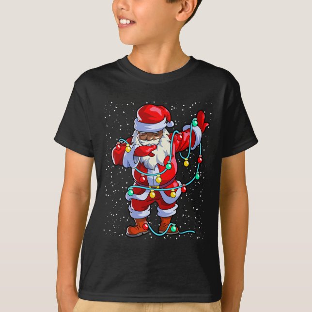 Camiseta Papai Noel Natal Negro Afro-Americano (Frente)