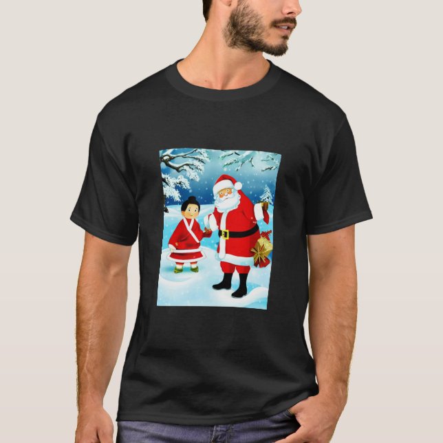 Camiseta Papai Noel no Japão (Frente)