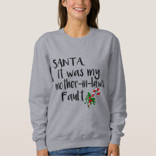 Camiseta Papai noel o natal engraçado da minha sogra