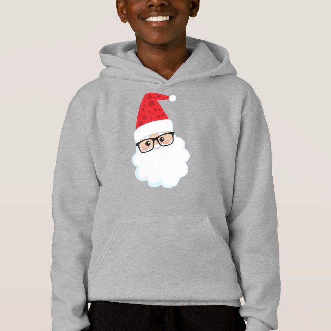 Camiseta Papai Noel, Papais noeis Hipsteres, Natal, Óculos (Frente)