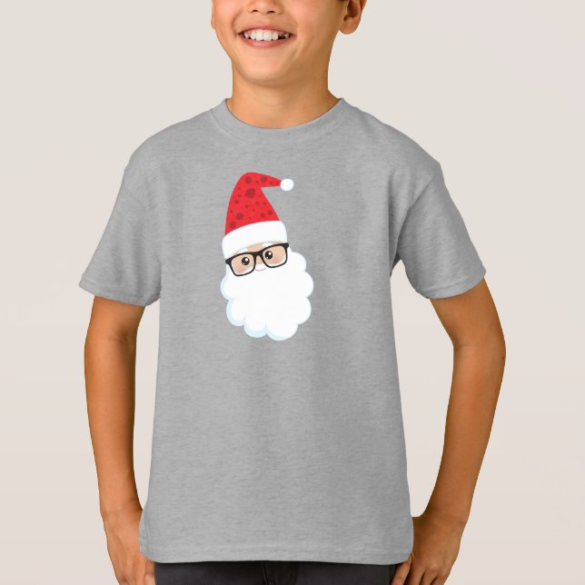 Camiseta Papai Noel, Papais noeis Hipsteres, Natal, Óculos (Frente)