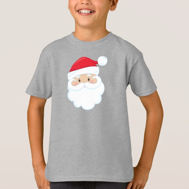 Camiseta Papai Noel, Papais noeis sorridentes, Papai Noel,  (Frente)