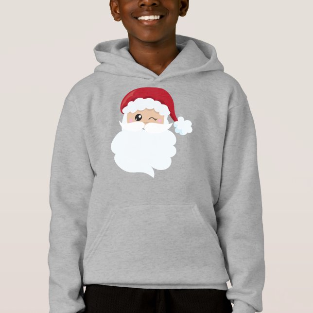 Camiseta Papai Noel, Papais noeis Winking, Papai Noel, Nata (Frente)