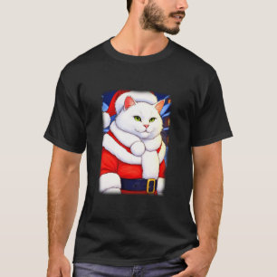 Camiseta Papai Noel Patas Bonito Gato Natalino
