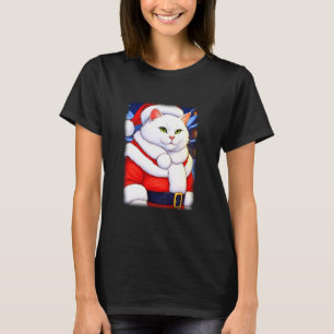 Camiseta Papai Noel Patas Natal Fofinho Gato