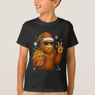 Camiseta Papai Noel Pé Grande Basquete Natal