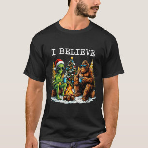 Camiseta Papai Noel Pé Grande E Alien Ufo Paranormal Criptí