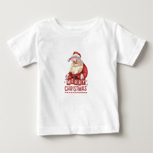 Camiseta "Papai noel Pequeno Auxiliar: Tee de Natal Criança (Frente)