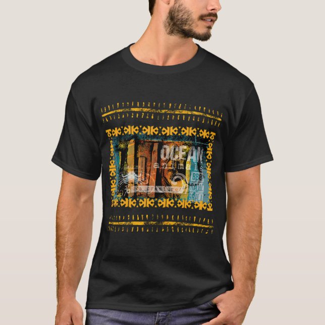 Camiseta Papai Noel Pescando para o Natal (Frente)