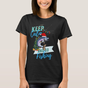 Camiseta Papai Noel Pescando para o Natal