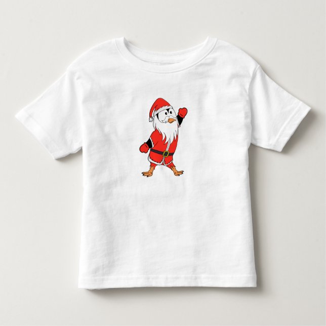 Camiseta Papai Noel Pinguim Pronta para o Natal (Frente)