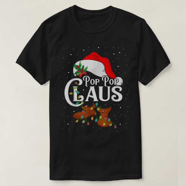 Camiseta Papai noel Pop de de Pop Claus Família de Luzes de (Frente do Design)
