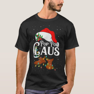Camiseta Papai noel Pop de de Pop Claus Família de Luzes de