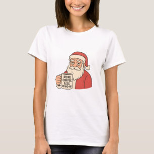 Camiseta Papai Noel Precisa de Café Humor de Natal