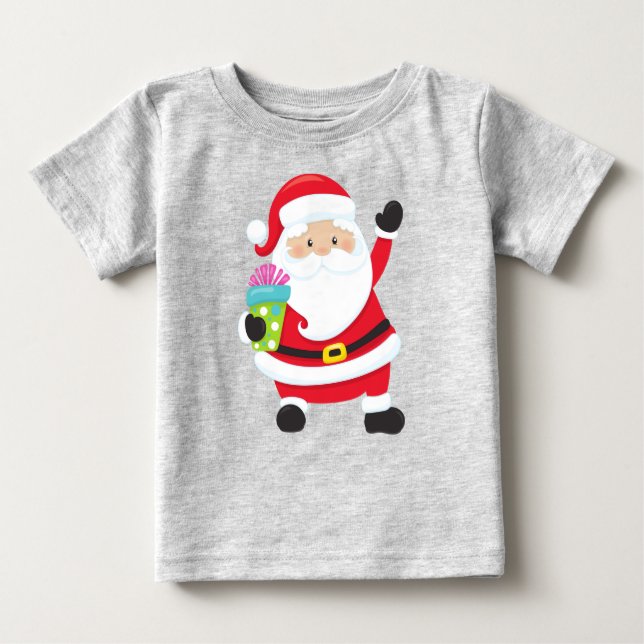 Camiseta Papai Noel, Presentes, Presentes, Presentes, Natal (Frente)