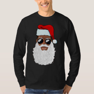 Camiseta Papai Noel Preto Xmas Papai Noel Afro Americano Af