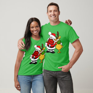 Camiseta Papai Noel & Reindeer Face Mask Pals Xmas, ZSD