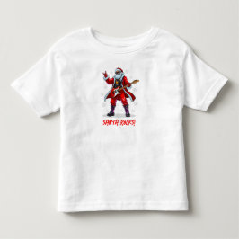 Camiseta Papai Noel Rocks! Divertido Papai Noel tocando vio