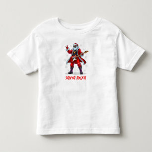 Camiseta Papai Noel Rocks! Divertido Papai Noel tocando vio