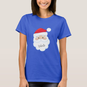 Camiseta Papai Noel Rosto com Nome na Barba