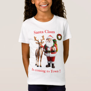 Camiseta Papai Noel Rudolf a rena de nariz vermelho