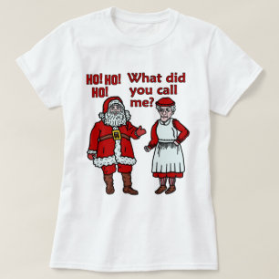 Camiseta Papai Noel & Sra. engraçados Natal