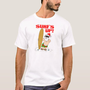Camiseta Papai noel surfando