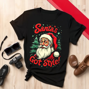 Camiseta Papai noel tem estilo natalino festivo