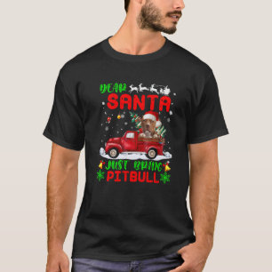 Camiseta Papai Noel Traga Cachorro Pitbull Caminhão Vermelh